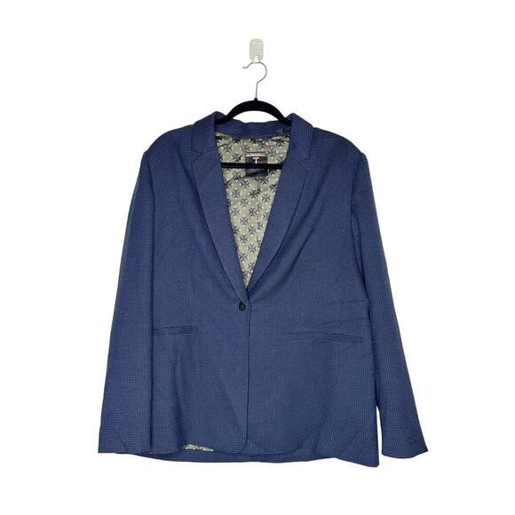 NEW Ted Baker Spotted Blazer Women's Blue Size XL X-Large 5 - Picture 1 of 5